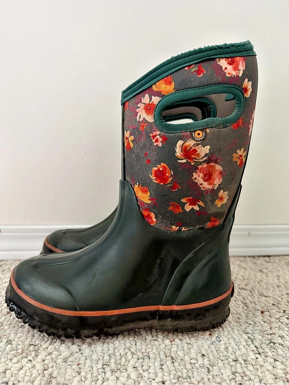 BOGS kids Classic Mid Floral Boots Floral Rain Boots US 2